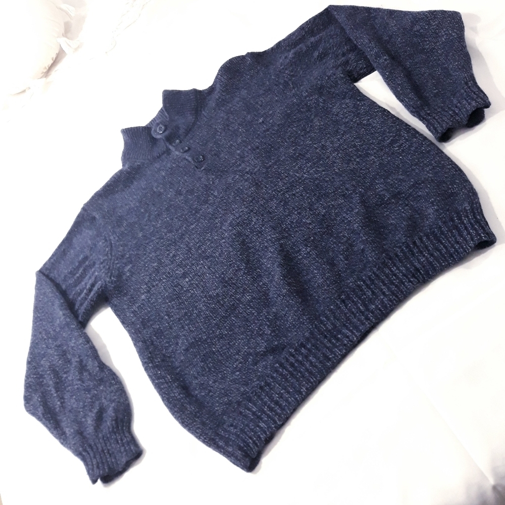 L.L. Bean 100% Lamb'swool Dark Blue Crewneck Sweater Soft And Lightweight XL R
